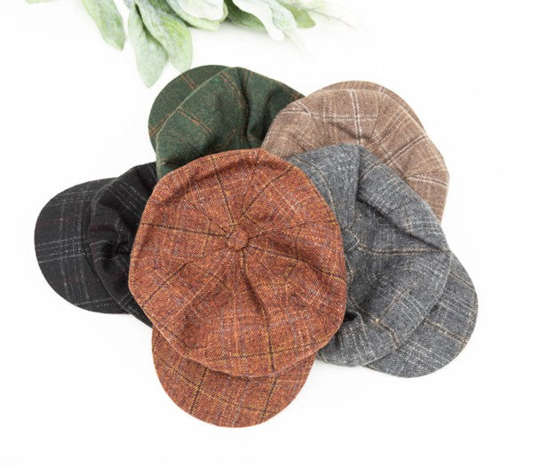 Plaid Newsboy Caps - The Downtown Dachshund