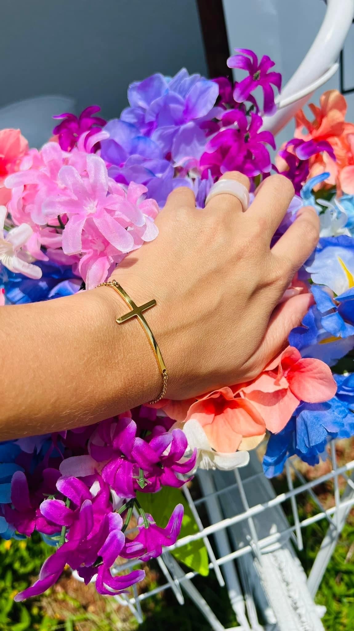 Lay it Down Cross Bracelet - The Downtown Dachshund