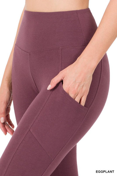 BETTER COTTON WIDE WAISTBAND POCKET LEGGINGS - The Downtown Dachshund