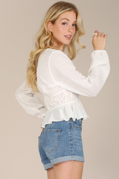 LS sheer lace top - The Downtown Dachshund