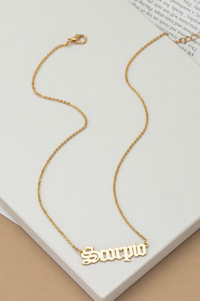Laser cut zodiac sign pendant necklace - The Downtown Dachshund