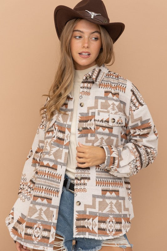 Aztec Western Shacket - The Downtown Dachshund