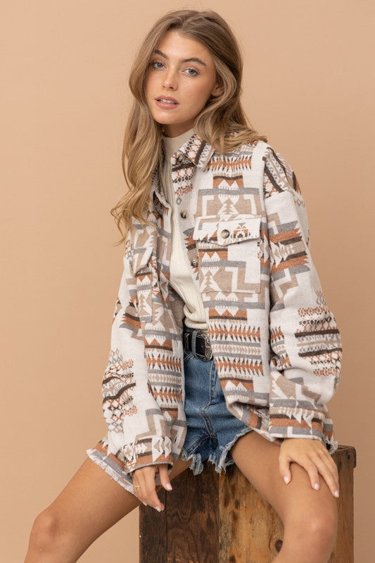 Aztec Western Shacket - The Downtown Dachshund