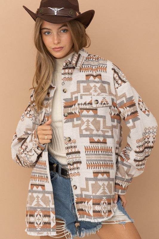 Aztec Western Shacket - The Downtown Dachshund