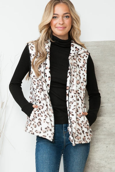 Hoodie Vest with Pockets Pink or Taupe - The Downtown Dachshund