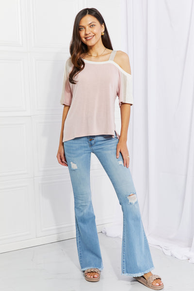 Andree by Unit Full Size Something Simple Cold Shoulder Tee - The Downtown Dachshund