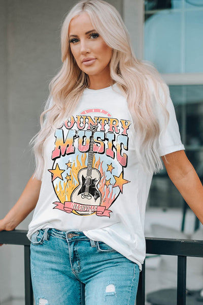 COUNTRY MUSIC NASHVILLE Graphic Tee Shirt - The Downtown Dachshund