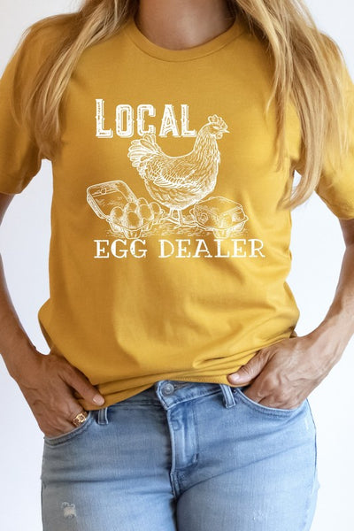 Local Egg Dealer Hen Chicken Farm Graphic Tee - The Downtown Dachshund
