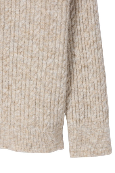 Oversize cable sweater - The Downtown Dachshund