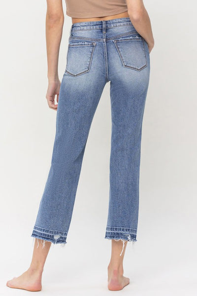 Lovervet Full Size Lena High Rise Crop Straight Jeans - The Downtown Dachshund