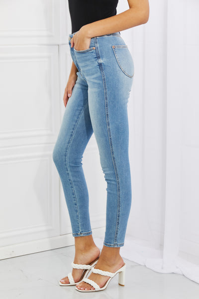 Judy Blue Nina Full Size High Waisted Skinny Jeans - The Downtown Dachshund