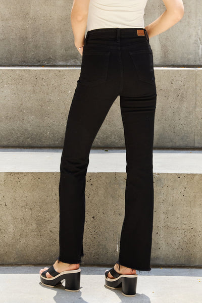 Judy Blue Lauren Full Size High Waist Button Fly Bootcut Jeans - The Downtown Dachshund