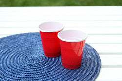 Red Party Cup Tealights - Set of 2 - Battery Operated - The Downtown Dachshund