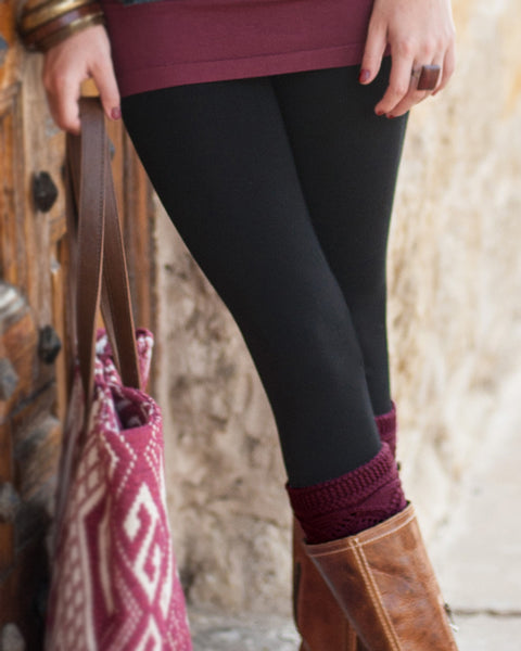 Grace and Lace Jet Black Leggings - The Downtown Dachshund